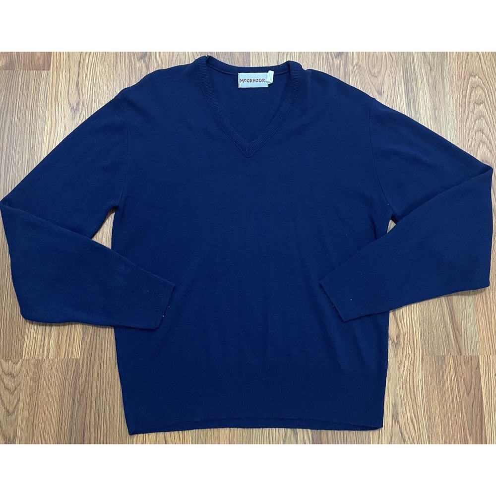 McGregor Sweater Mens Large V Neck Knit Pullover USA